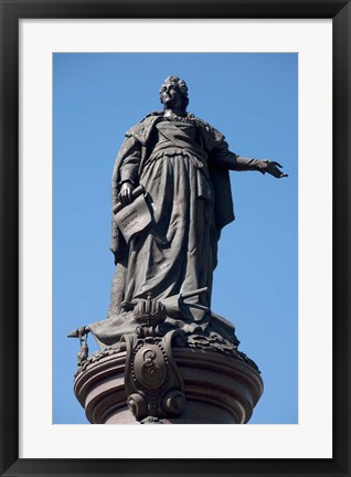 Framed Statue of Catherine the Great, Odessa, Ukraine Print