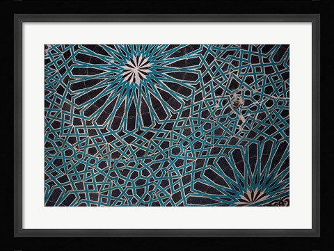 Framed Ceiling Tile, Mevlana Museum, Konya, Turkey Print