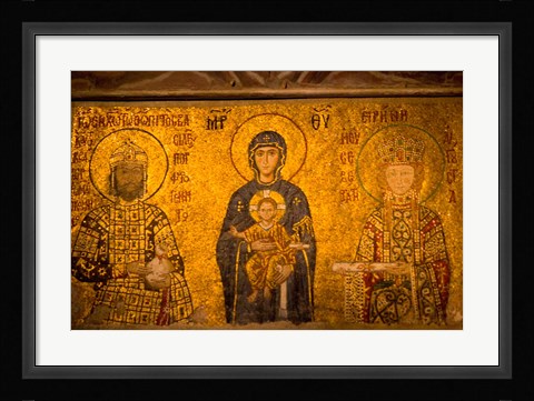 Framed Interior of Hagia Sophia, Istanbul, Turkey Print