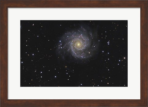 Framed Messier 74, A Spiral Galaxy in the Constellation Pisces Print