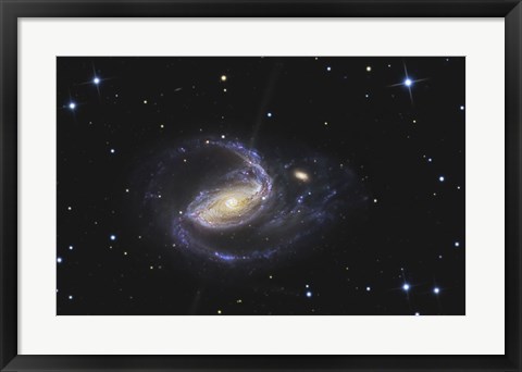 Framed NGC 1097, Barred Spiral Galaxy in the Constellation Fornax Print
