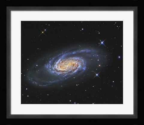 Framed NGC 2903, A Barred Spiral Galaxy in the Constellation of Leo Print