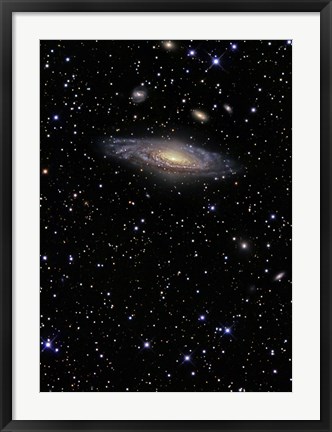 Framed NGC 7331, A Spiral Galaxy in the Constellation Pegasus Print