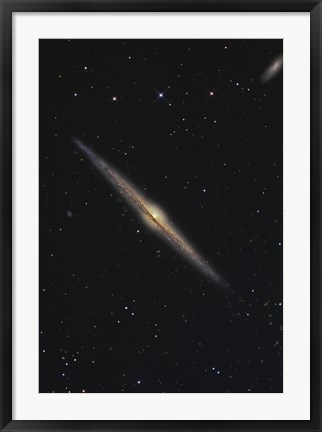 Framed NGC 4565, Barred Spiral Galaxy in the Constellation Coma Berenices Print