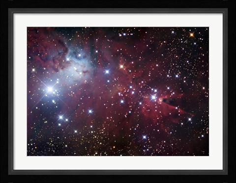 Framed Cone Nebula Region Print