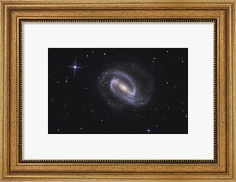 Framed NGC 1300, Barred Spiral Galaxy in the Constellation Eridanus Print