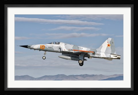 Framed Side view of a F-5N Freedom Fighter aircraft Print