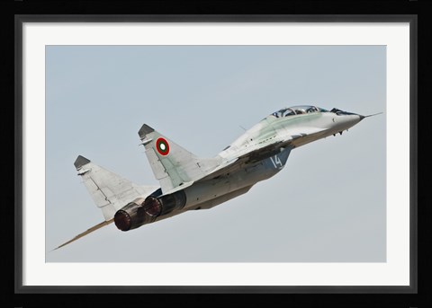 Framed MIG-29 of the Bulgarian Air Force Print