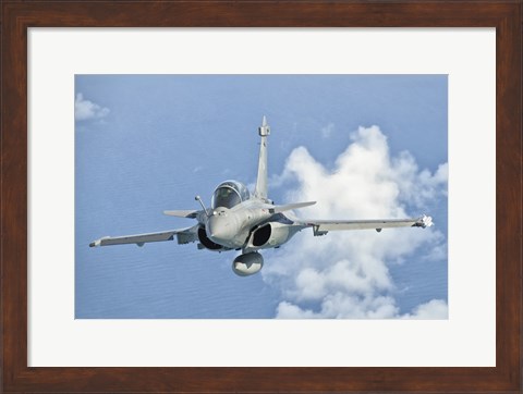 Framed Dassault Rafale of the French Air Force Over Brazil Print