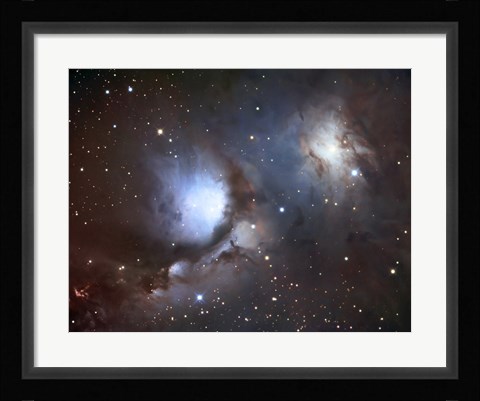 Framed Messier 78, A Reflection Nebula in the Constellation Orion Print