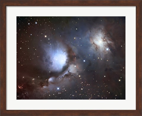 Framed Messier 78, A Reflection Nebula in the Constellation Orion Print