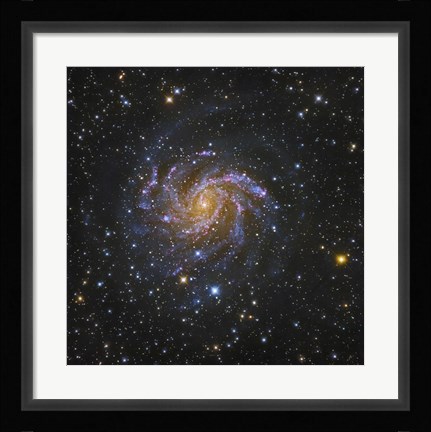 Framed Fireworks Galaxy Print
