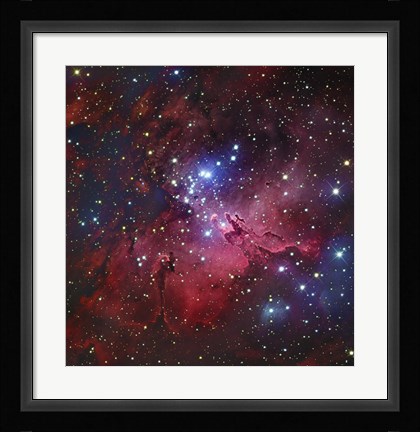 Framed Messier 16, The Eagle Nebula in Serpens Print