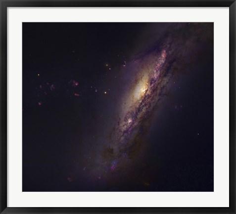 Framed Polar Ring Galaxy in Pisces Print