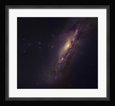 Framed Polar Ring Galaxy in Pisces Print