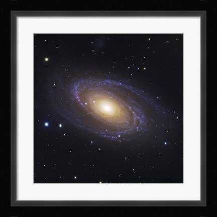 Framed Bodes Galaxy, a Spiral Galaxy in Ursa Major Print