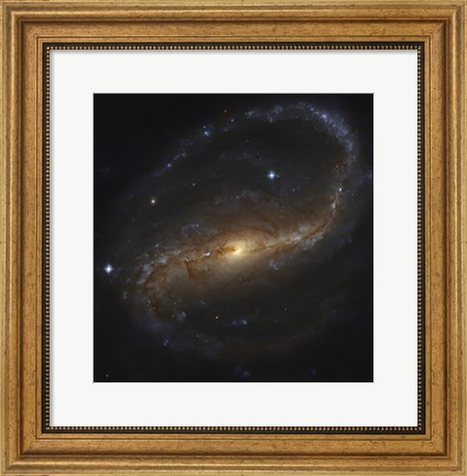 Framed Barred Spiral Galaxy in the Constellation Pegasus Print