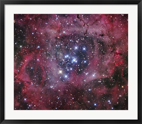 Framed Open Cluster within the Rosette Nebula (NGC 2244) Print