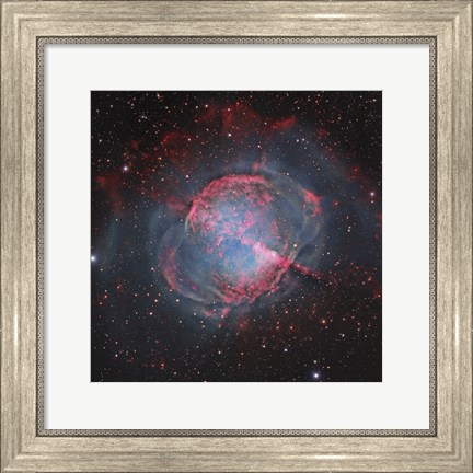 Framed Messier 27, The Dumbbell Nebula Print