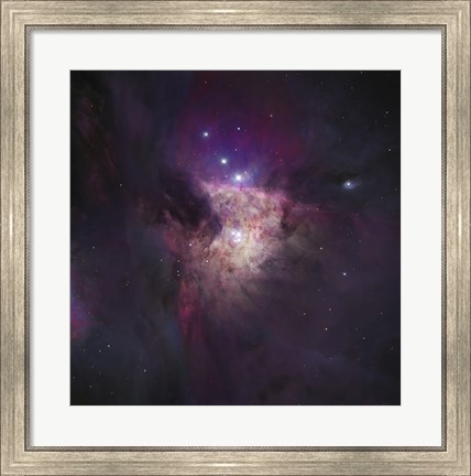 Framed Center of the Orion Nebula (The Trapezium Cluster) Print