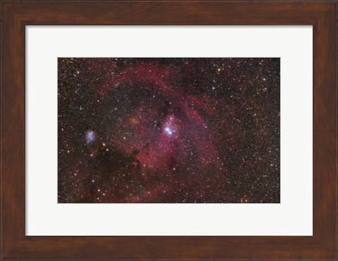Framed Cone Nebula region in Monoceros Print
