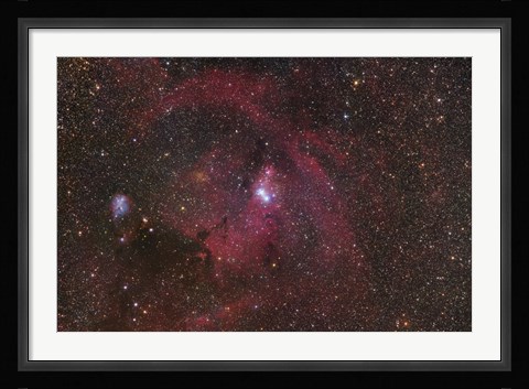 Framed Cone Nebula region in Monoceros Print