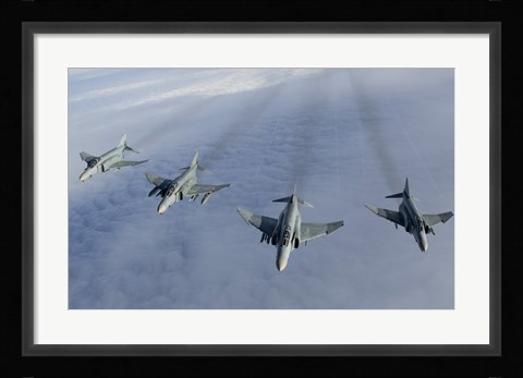 Framed Formation of Luftwaffe F-4F Phantom II's Print