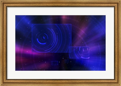 Framed Space Travel Scene Print