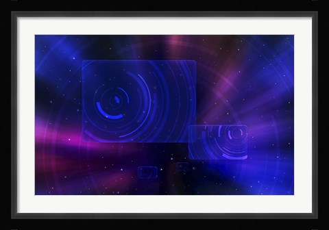 Framed Space Travel Scene Print