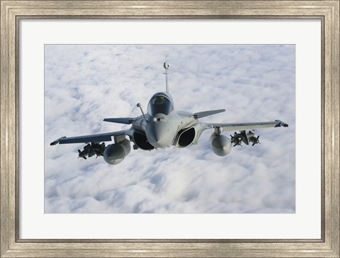 Framed Dassault Rafale B of the French Air Force (front view) Print