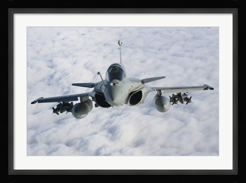 Framed Dassault Rafale B of the French Air Force (front view) Print
