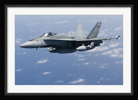 Framed CF-188A Hornet of the Royal Canadian Air Force (side view) Print