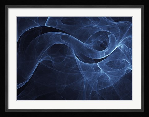 Framed Abstract Blue One Print