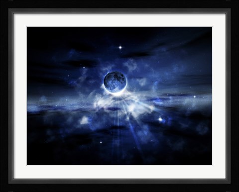 Framed Blue Planet Print