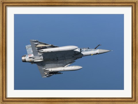Framed Mirage 2000C of the French Air Force (bottom view) Print