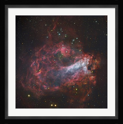 Framed Omega Nebula in Sagittarius Print