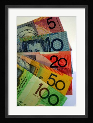 Framed Australian Money Print