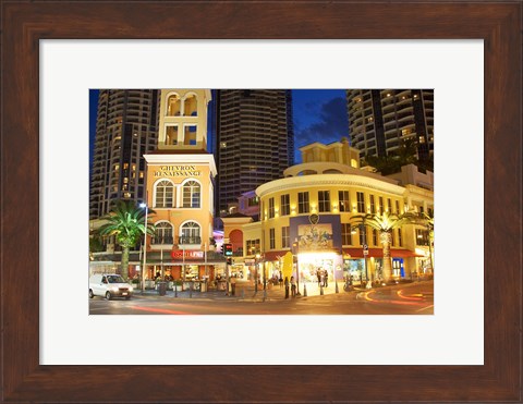 Framed Chevron Renaissance Mall, Surfers Paradise, Gold Coast, Queensland, Australia Print