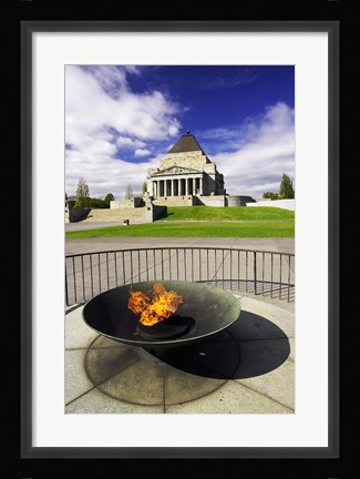 Framed Eternal Flame, Shrine of Rememberance, Melbourne, Victoria, Australia Print