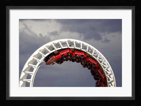 Framed Rollercoaster, Sea World, Gold Coast, Queensland, Australia Print