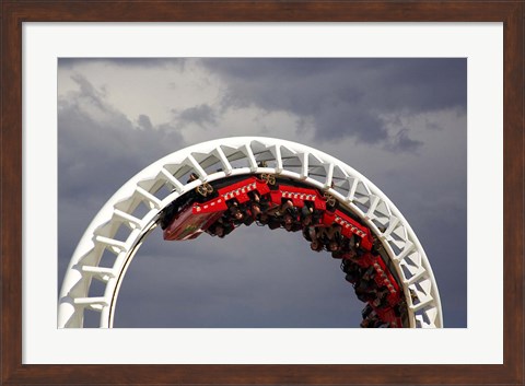 Framed Rollercoaster, Sea World, Gold Coast, Queensland, Australia Print