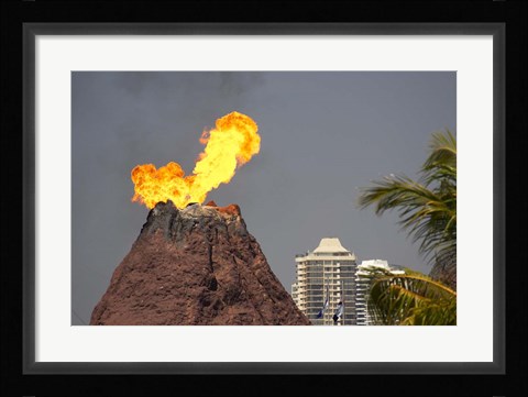Framed Volcano, Sea World, Gold Coast, Queensland, Australia Print