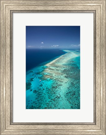 Framed Yacht, Great Barrier Reef, North Queensland, Australia Print