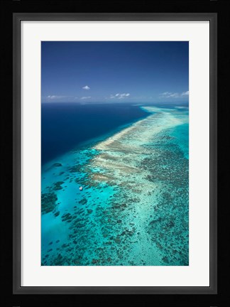 Framed Yacht, Great Barrier Reef, North Queensland, Australia Print