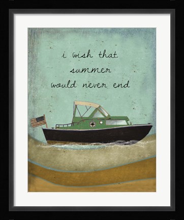 Framed Wish Summer would never end Print
