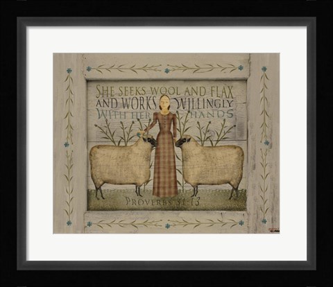 Framed She Seeks Print