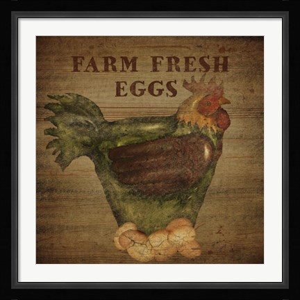Framed Farm Fresh Eggs Print