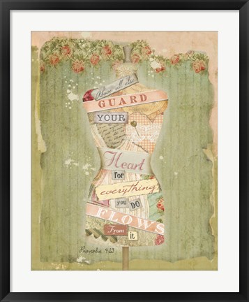 Framed Guard Your Heart I Print
