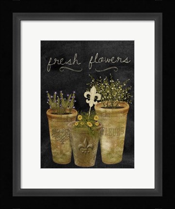 Framed Fresh Flowers I Print