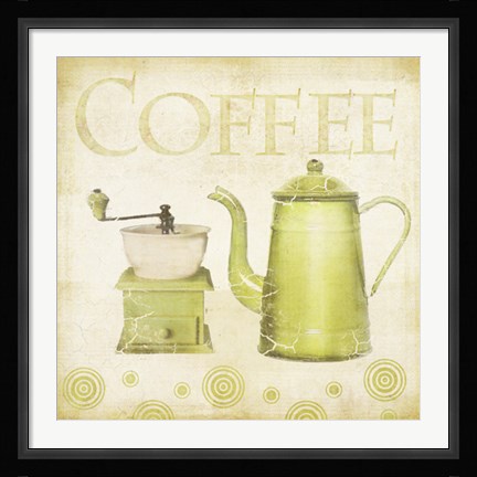 Framed Coffee Retro Print